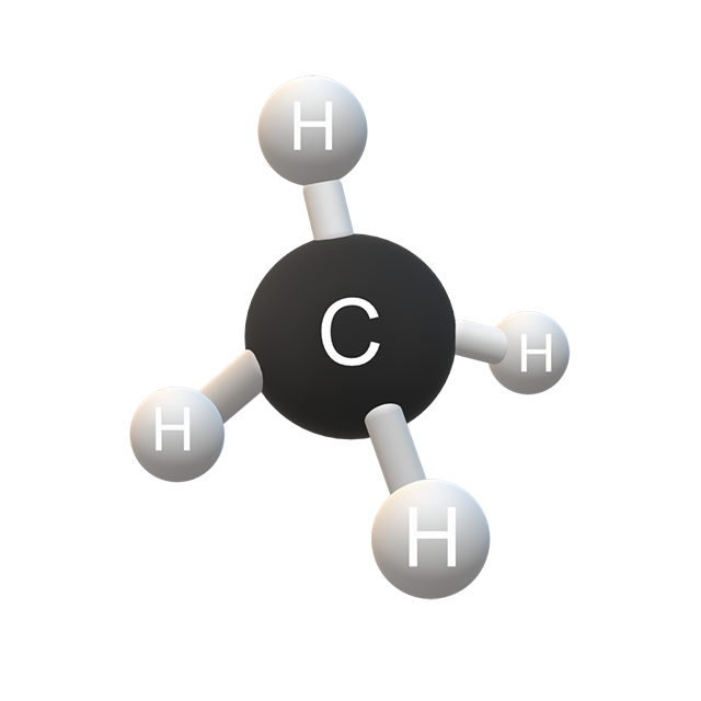 Methane CH4.