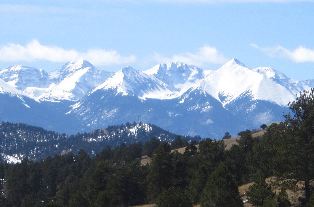 Sangre de Cristo mountain range seen from CO Hwy 96.